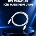 BUĞZ 30W Type-C Lightning Hızlı Şarj Kablosu 1.2m iPhone Uyumlu