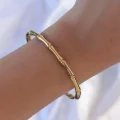 BUĞZ 316L Çelik Altın Renk Kemik Model Bileklik