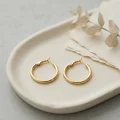 BUĞZ 316L Çelik Gold Renk 22 mm Halka Küpe