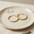 BUĞZ 316L Çelik Gold Renk 28 mm Halka Küpe