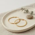 BUĞZ 316L Çelik Gold Renk 36 mm Halka Küpe
