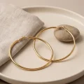 BUĞZ 316L Çelik Gold Renk 66 mm Halka Küpe