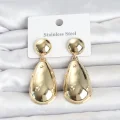 BUĞZ 316L Çelik Gold Renk Damla Model Kadın Küpe