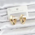 BUĞZ 316L Çelik Gold Renk Elmas Model Halka Kadın Küpe
