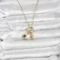 BUĞZ 316L Çelik Gold Renk Gece Gündüz Tema Charmlı Kadın Kolye