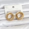BUĞZ 316L Çelik Gold Renk Halka Model Asorti Kadın Küpe
