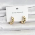 BUĞZ 316L Çelik Gold Renk Halka Model Kadın Küpe