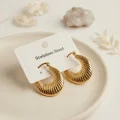 BUĞZ 316L Çelik Gold Renk Halka Model Küpe