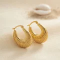 BUĞZ 316L Çelik Gold Renk Halka Model Küpe
