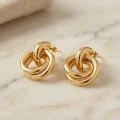 BUĞZ 316L Çelik Gold Renk Halka Model Küpe - BUĞZ