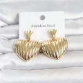 BUĞZ 316L Çelik Gold Renk Kalp Model Kadın Küpe