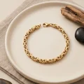 BUĞZ 316L Çelik Gold Renk Kral Zincir Model Erkek Bileklik