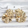 BUĞZ 316L Çelik Gold Renk Lotus Model Kadın Küpe