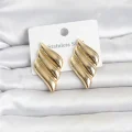 BUĞZ 316L Çelik Gold Renk Motif Model Kadın Küpe