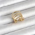 BUĞZ 316L Çelik Gold Renk Sıralı Model Kadın Yüzük
