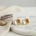 BUĞZ 316L Çelik Gold Renk Ters Bombe Model Küpe - BUĞZ