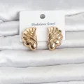BUĞZ 316L Çelik Gold Renk Vintage Model Kadın Küpe
