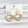 BUĞZ 316L Çelik Gold Renk Vintage Model Kadın Küpe