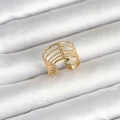 BUĞZ 316L Çelik Gold Renk Vintage Model Kadın Yüzük