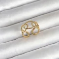 BUĞZ 316L Çelik Gold Renk Zincir Model Kadın Yüzük