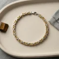 BUĞZ 316L Çelik Gold ve Gümüş Kral Zincir Model Erkek Bileklik