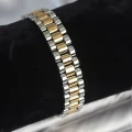 BUĞZ 316L Çelik Gold ve Gümüş Renk 12 mm Kalınlık Erkek Bileklik