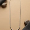 BUĞZ 316L Çelik Gümüş Renk 55 cm Yılan Model Erkek Kolye