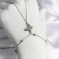 BUĞZ 316L Çelik Gümüş Renk Kelebek Model Kadın Şahmeran