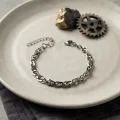 BUĞZ 316L Çelik Gümüş Renk Rope Zincir Model Erkek Bileklik