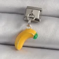 BUĞZ 316L Çelik Gümüş Renk Sallantı Muz Model Nomination Charm