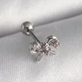 BUĞZ 316L Çelik Gümüş Renk Zirkon Taşlı Kurdele Tragus Piercing