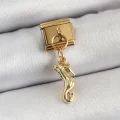 BUĞZ 316L Çelik Sallantılı Deniz Atı Model Gold Renk Nomination Charm
