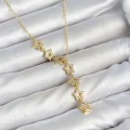 BUĞZ 316L Çelik Yıldız Model Gold Renk Zirkon Taşlı Kadın Kolye