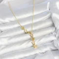 BUĞZ 316L Çelik Yıldız Model Gold Renk Zirkon Taşlı Kadın Kolye