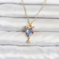 BUĞZ 316L Çelik Zincir Gold Renk Baykuş Model Kadın Kolye