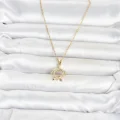 BUĞZ 316L Çelik Zincir Gold Renk Caretta Caretta Model Kadın Kolye - BUĞZ