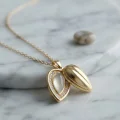 BUĞZ 316L Çelik Zincir Gold Renk Damla Tomurcuk Model Kolye