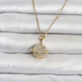 BUĞZ 316L Çelik Zincir Gold Renk Gezegen Model Kadın Kolye