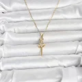 BUĞZ 316L Çelik Zincir Gold Renk Kılıç Model Kadın Kolye