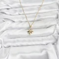 BUĞZ 316L Çelik Zincir Gold Renk Kutup Yıldızı Model Kadın Kolye