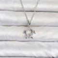 BUĞZ 316L Çelik Zincir Gümüş Renk Caretta Caretta Model Kadın Kolye