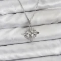 BUĞZ 316L Çelik Zincir Gümüş Renk Sonsuzluk Model Zirkon Taşlı Kadın Kolye