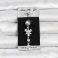 BUĞZ 316L Cerrahi Çelik Sallantılı Zirkon Taşlı Model Göbek Piercing