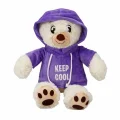 BUĞZ Renkli Kapüşonlu Sweatshirt Giyen 30 cm Peluş Ayı Oyuncak Hediyelik BX-313551