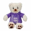 BUĞZ Renkli Kapüşonlu Sweatshirt Giyen 30 cm Peluş Ayı Oyuncak Hediyelik BX-313551