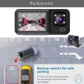 BUĞZ 32GB Uyumlu 3 Kameralı Araç İçi Güvenlik Kamerası 1080p Kayıtlı Gece Görüşlü G Sensörlü