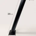 BUĞZ 35 cm Siyah Metal Dış Mekan Sokak Armatürü Montaj Konsolu 4 cm Boru 10x6 cm Tabanlı