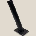 BUĞZ 35 cm Siyah Metal Dış Mekan Sokak Armatürü Montaj Konsolu 4 cm Boru 10x6 cm Tabanlı