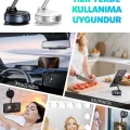 BUĞZ 360 Araba Telefon Tutucu Ayarlanabilir Masa Üstü Vakumlu Mıknatıslı Magsafe Telefon Tutucu Siyah