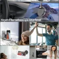 BUĞZ 360 derece dönebilen, MagSafe uyumlu vakumlu telefon tutuculu sehpa. Siyah renklidir.